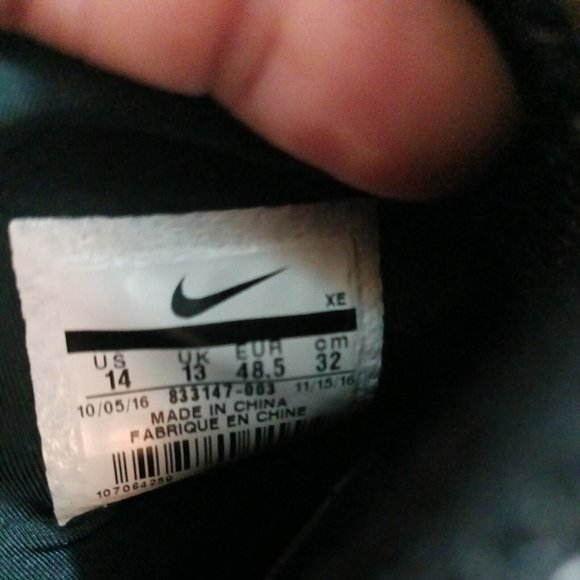 Men's Nike Air Huarache Run Ultra SE Black/White Sneakers Size 14 - Picture 6 of 7